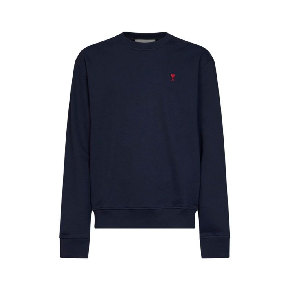 Ami Paris Men Midnight Blue Cotton Ami De Cœur Sweatshirt